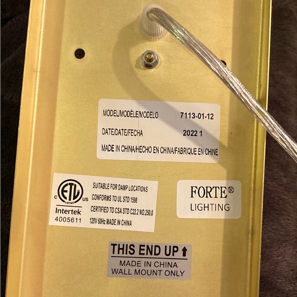 Intertek 4005611 Soft Gold Light Fixtures (pair) - Picture 3 of 4